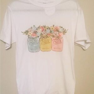 Ball Mason Jar Floral Tee